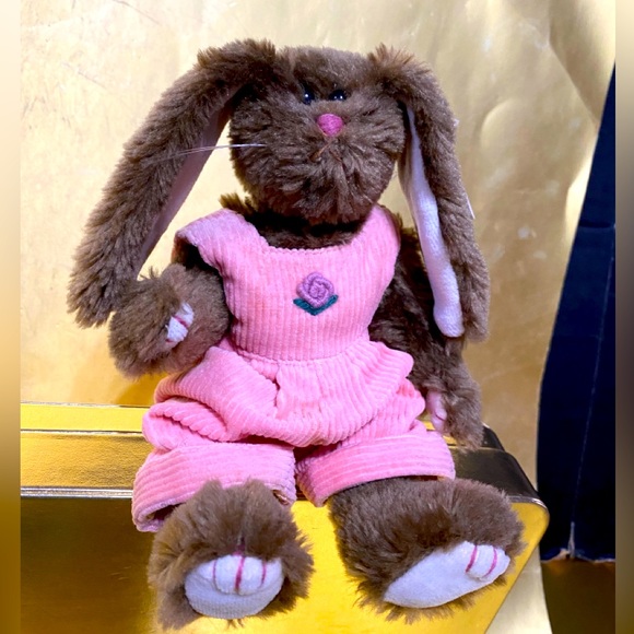 TY VINTAGE 1993 THE ATTIC TREASURES COLLECTION ROSE BUNNY ATTACHED ORIGINAL TAGS - Picture 2 of 11
